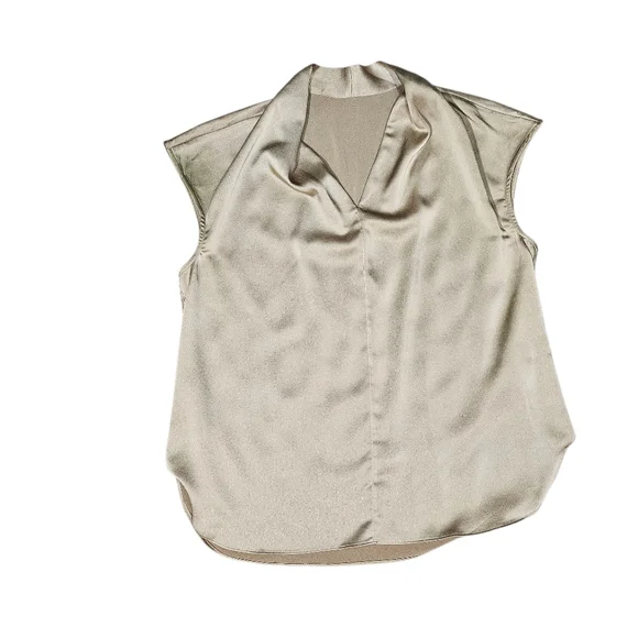 MOTF Gold Cap Sleeve Tank Blouse XL - Picture 2 of 8